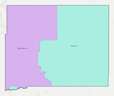 Butte County SD school district boundaries map