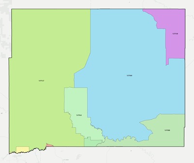 Butte County SD ZIP code boundaries map