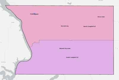 Campbell County SD townships and subdivisions map