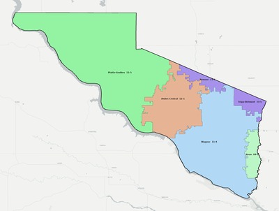 Charles Mix County SD school district boundaries map