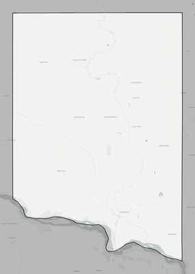 Clay County SD county basemap context