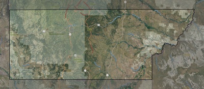 Custer County SD USGS imagery and topo map