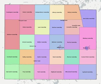 Day County SD townships and subdivisions map