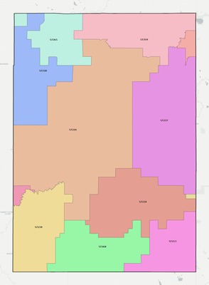 Deuel County SD ZIP code boundaries map