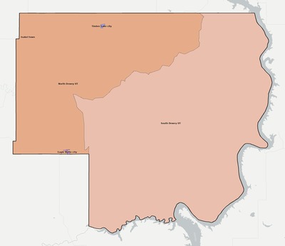 Dewey County SD townships and subdivisions map