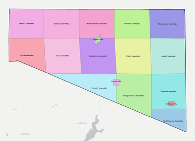 Douglas County SD townships and subdivisions map