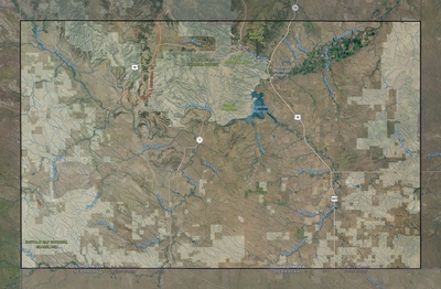 Fall River County SD USGS imagery and topo map