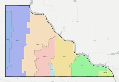 Gregory County SD ZIP code boundaries map
