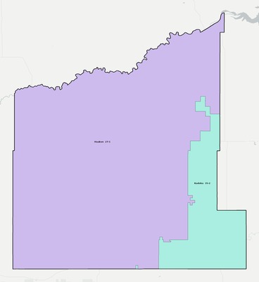 Haakon County SD school district boundaries map