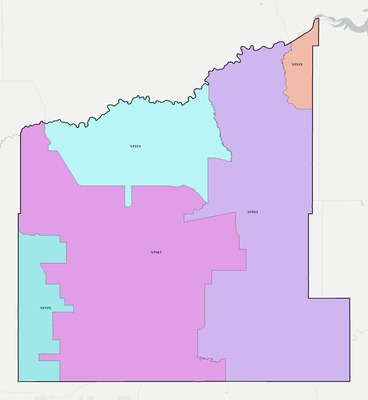 Haakon County SD ZIP code boundaries map