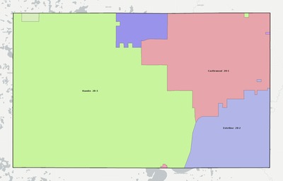 Hamlin County SD school district boundaries map