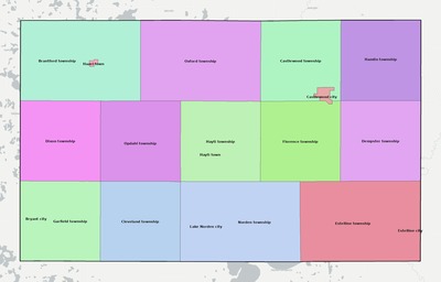 Hamlin County SD townships and subdivisions map