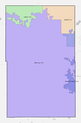 Hand County SD school district boundaries map