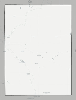 Hanson County SD county basemap context