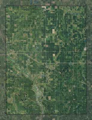 Hanson County SD USGS imagery and topo map