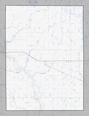 Hanson County SD USGS topo map