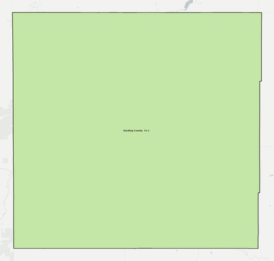Harding County SD school district boundaries map