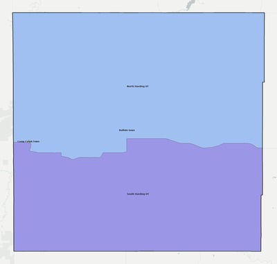 Harding County SD townships and subdivisions map