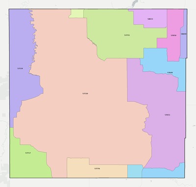 Harding County SD ZIP code boundaries map