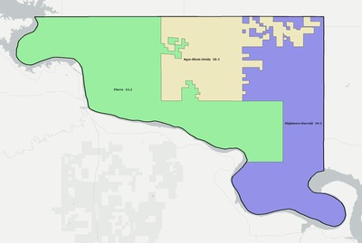 Hughes County SD school district boundaries map