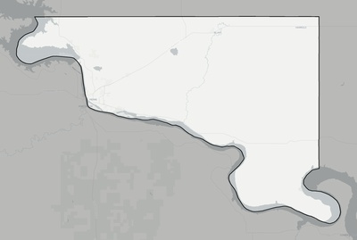 Hughes County SD county basemap context