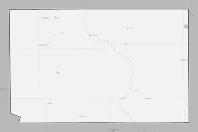 Hutchinson County SD county basemap context