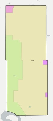 Hyde County SD ZIP code boundaries map