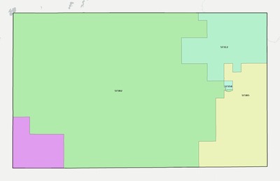 Jerauld County SD ZIP code boundaries map