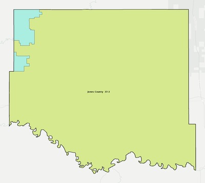 Jones County SD school district boundaries map
