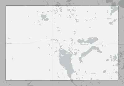 Kingsbury County SD county basemap context