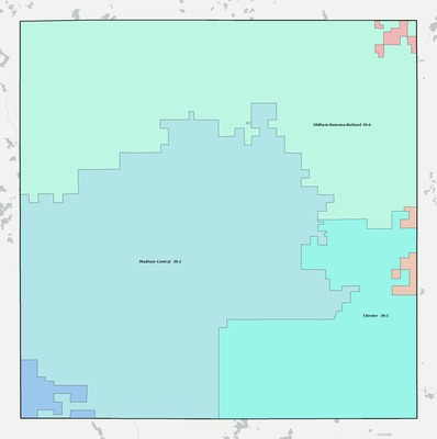 Lake County SD school district boundaries map