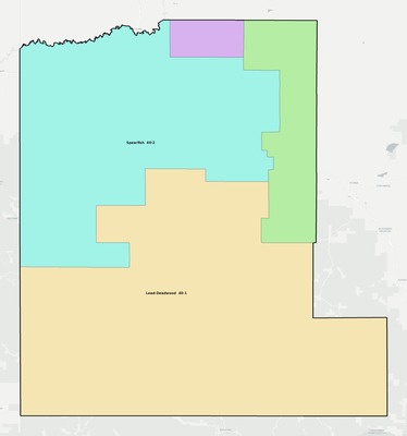 Lawrence County SD school district boundaries map