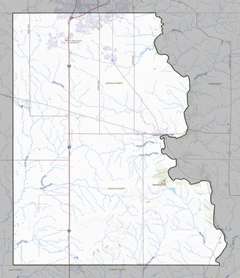 Lincoln County SD USGS topo map