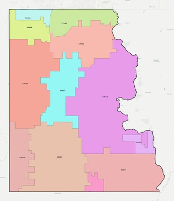 Lincoln County SD ZIP code boundaries map