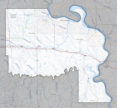 Lyman County SD USGS topo map