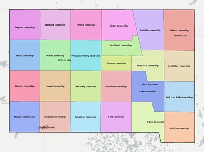 Marshall County SD townships and subdivisions map