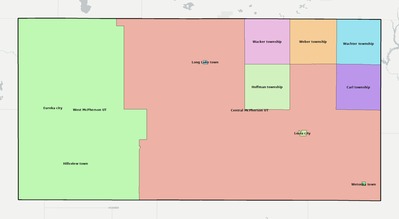 McPherson County SD townships and subdivisions map