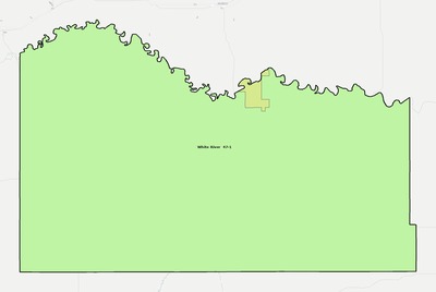 Mellette County SD school district boundaries map