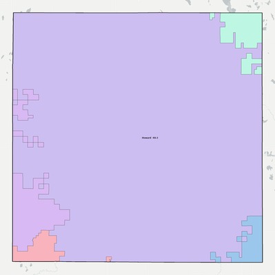 Miner County SD school district boundaries map