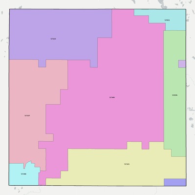 Miner County SD ZIP code boundaries map
