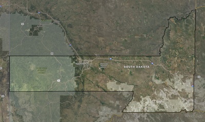 Pennington County SD USGS imagery and topo map