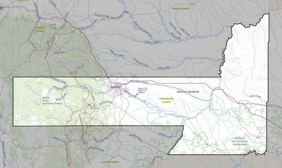 Pennington County SD USGS topo map