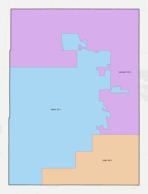 Perkins County SD school district boundaries map