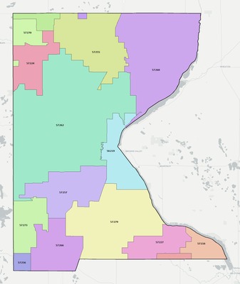 Roberts County SD ZIP code boundaries map