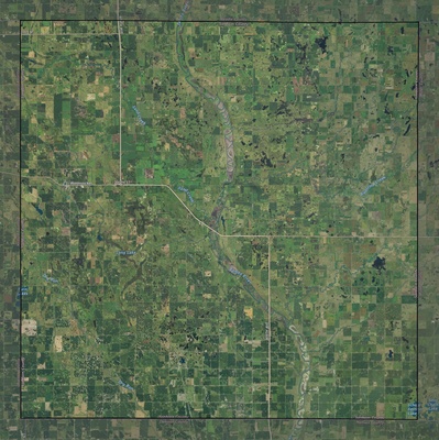 Sanborn County SD USGS imagery and topo map