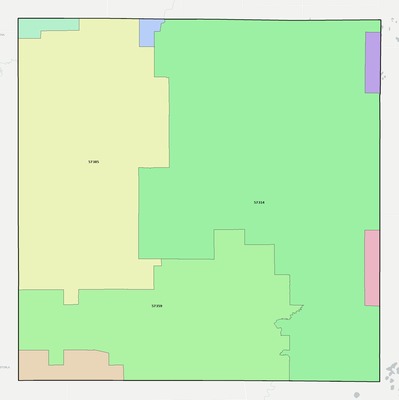 Sanborn County SD ZIP code boundaries map