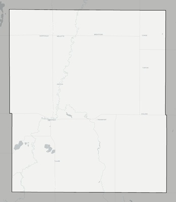 Spink County SD county basemap context