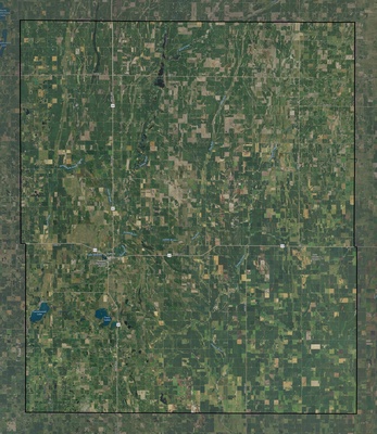 Spink County SD USGS imagery and topo map