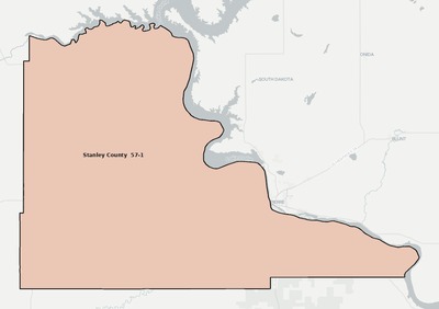 Stanley County SD school district boundaries map