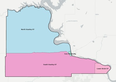 Stanley County SD townships and subdivisions map
